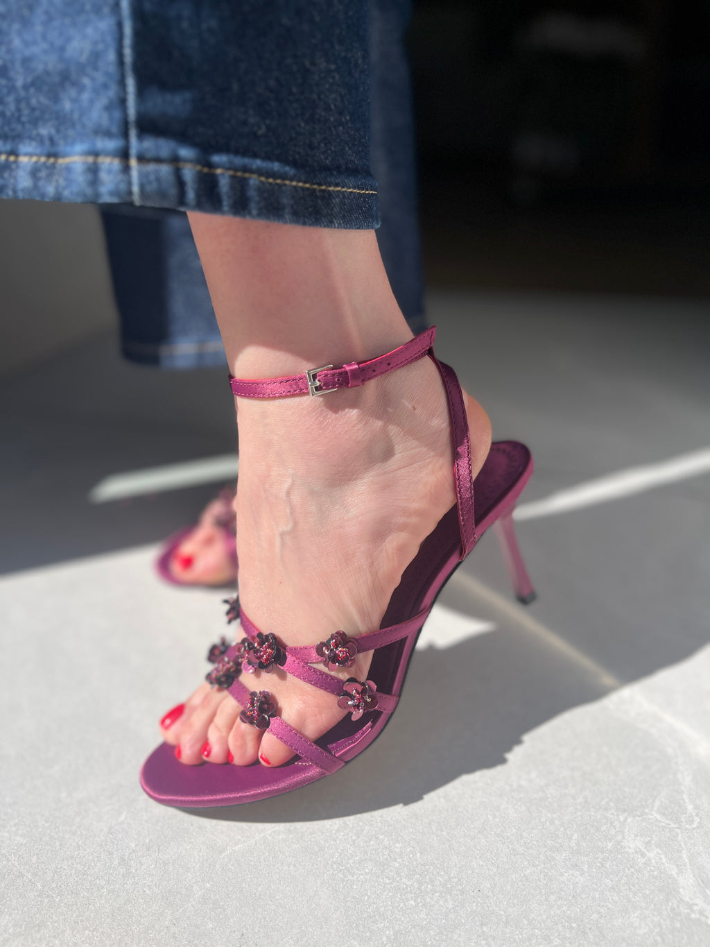 Sandalia de tacón Corina