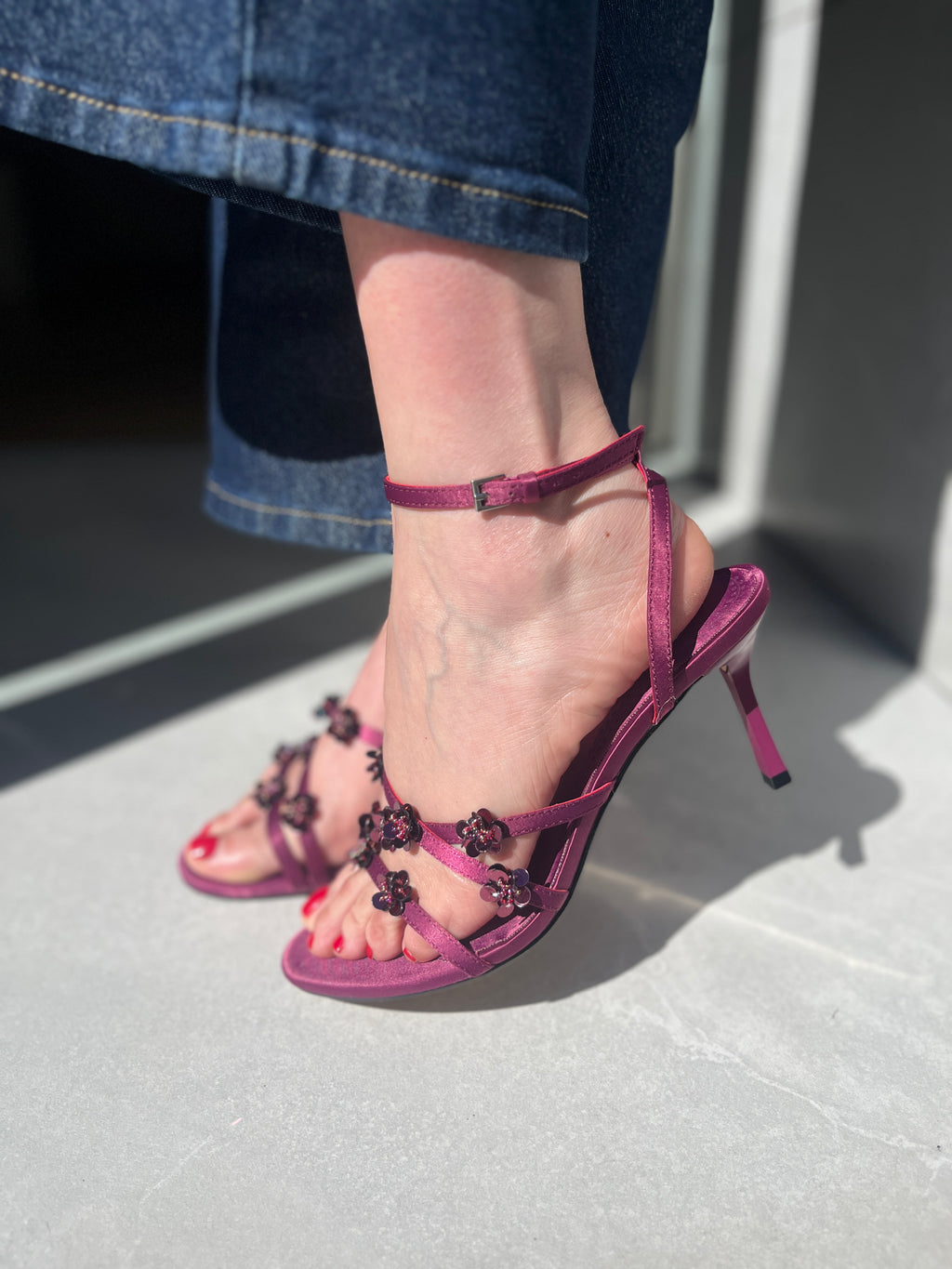 Sandalia de tacón Corina