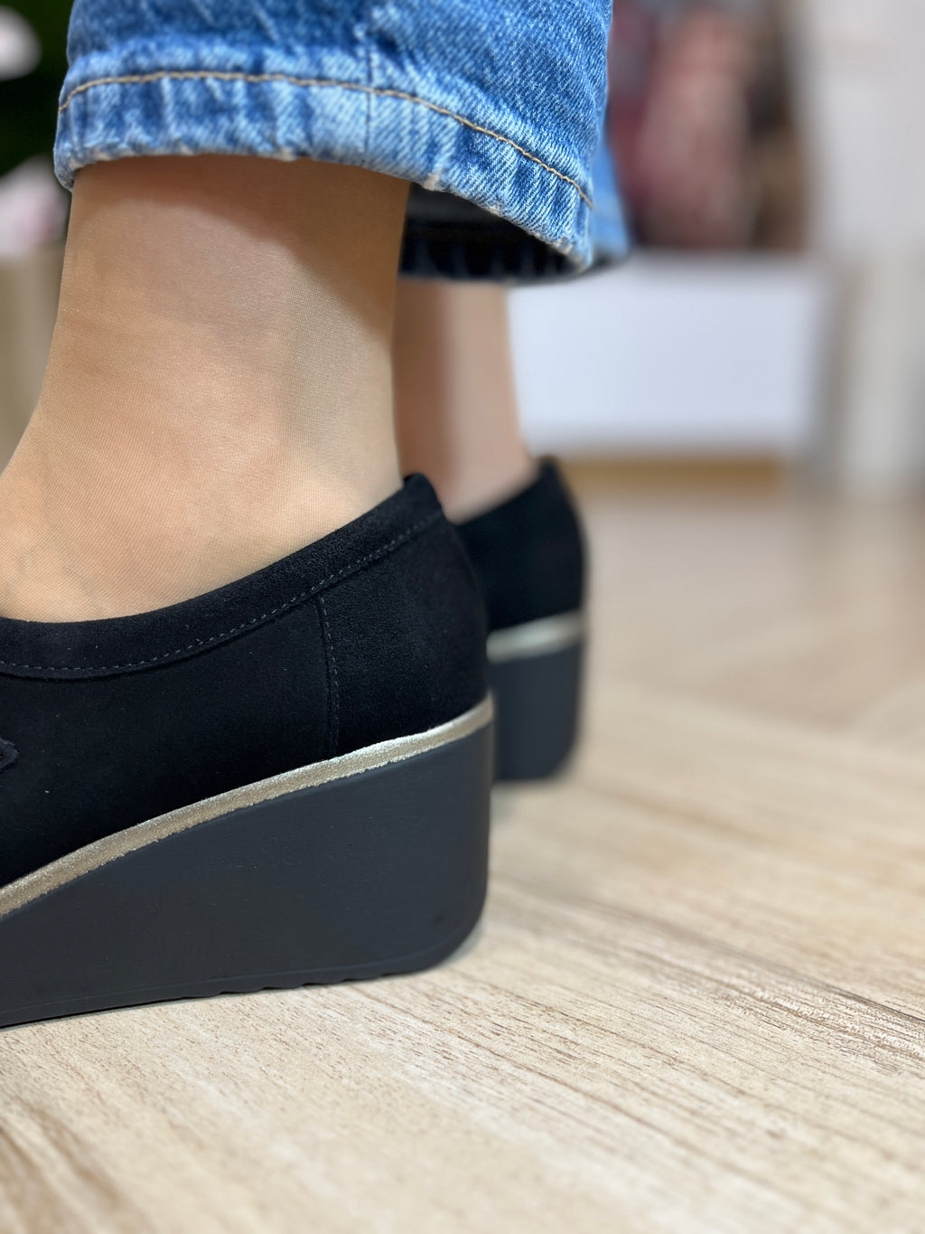 Zapatos Cuña Hebilla Pitillos